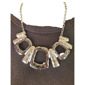 Style & Co Hammered Necklace Silver toned Alloy 17" L